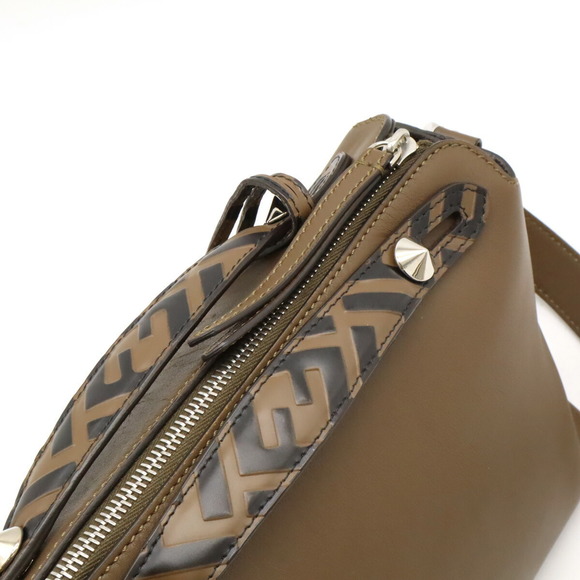 Fendi By The Way Shoulder Bag Zucca Pattern Brown - Picture 4 of 9
